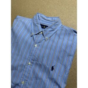 Polo Ralph Lauren Shirt Men's Large Blue Plaid‎ Blake Button Down Med $120